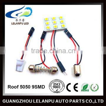 factory price auto led roof light 5050 9SMD car led panel dome light led reading light