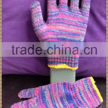 colorful working cotton glove/safty glove