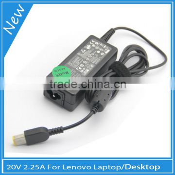 Power charger 20V 2.25A 45W AC DC laptop adapter for Lenovo Yoga11S K2450 T431S X230 X240 X240S