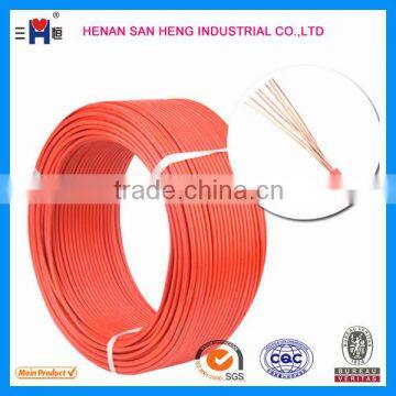 300/500v 0.5mm2 copper conductor pvc insulated electric wire