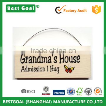 Grandma's House Admission 1 Hug sign yellow butterfly decorative wood sign                        
                                                Quality Choice