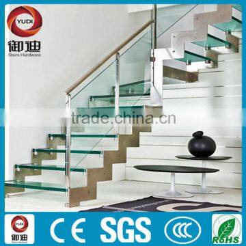 YUDI steel glass Straight stairs for home Prefabricated made in China