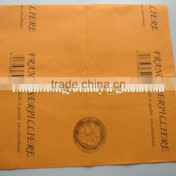 Logo printed orange needle punched germany nonwoven floor mop cloth