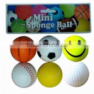 2"IN TENNIS BASEBALL BASKETBALL FOOTBALL SMILE FACE BALL GOLF 6ASST