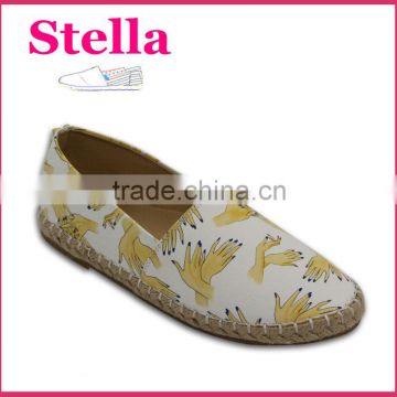 Top selling PU leather jute espadrilles shoes