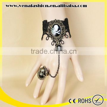 hallowmas skull vintage bracelet for women, vintage slave bracelet