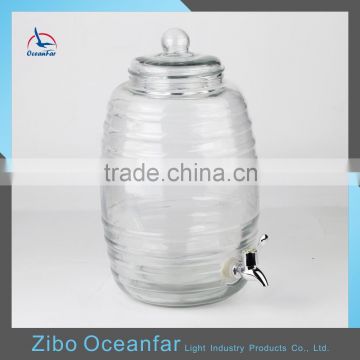 High Quality Mason Glass Jar Dispenser Round Storage Glass Jars With Tap