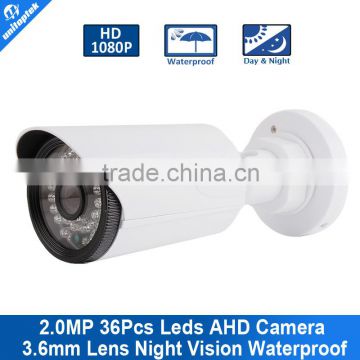 1080p Day/night Vision IR 20m Outdoor AHD CCTV Bullet Camera With 36pcs Leds 3.6mm Lens