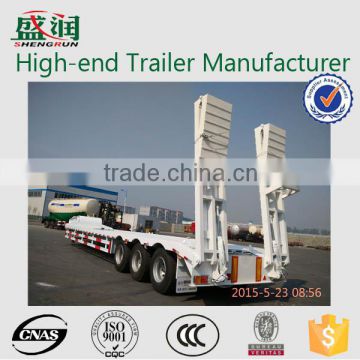 China Supplier Shengrun Used For Loading Excavator ,60-80Ton Heavy Duty Trailer , Low Bed Truck Trailer