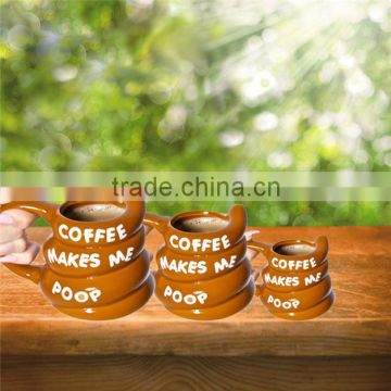 poop shape coffee mug in shit design emoji mug in stock