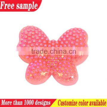 Shining Butterfly Design Plastic Ladies Shoes Heel Accessories
