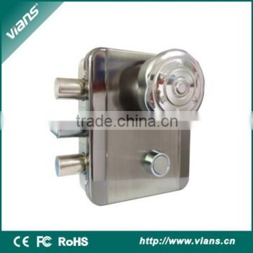 China manufacturer Stainless steel electric rim lock with single cylinder