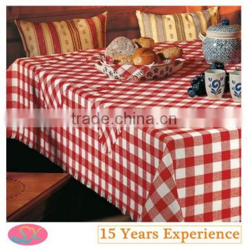 Poly/Cotton Yarn Dyed Checked Table Cloth