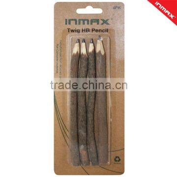 Nature wood branch pencil 4pk blister card
