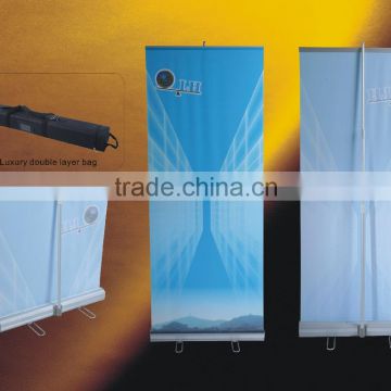M-8 Best sale aluminium roll up banner stand with steel plating feet