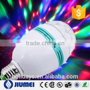 2015 new full color auto mini laser led rotating bulb