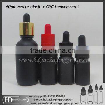 15ml 30ml matte white black frosted eliquid glass bottle childproof tamper cap