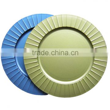 GRS Decorative Gold Plastic Charger Plate