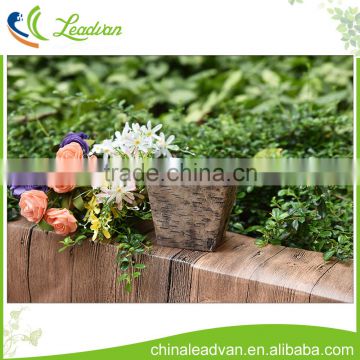 china promotional home garden deco fob guangzhou natural small wooden flowerpot