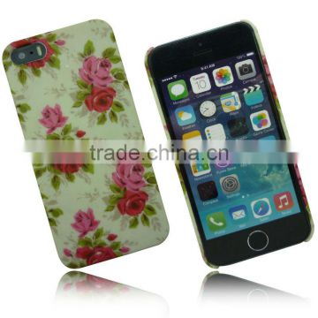 4.7 Inch Case Floral Rose Pattern Luminous Hard Plastic PC Phone Back Case Cover