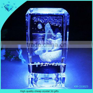 High quality cheap crystal 3d gifts