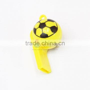 Round Shape Printed Football Images Plastic Whistle