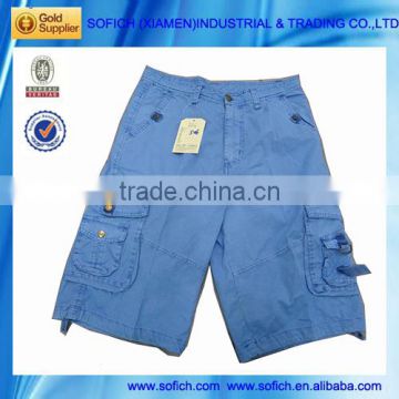 Mens Cargo Shorts 100% Cotton Garment Dye Clothing Factory Price in Xiamen