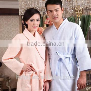 Comfortable and cheap waffle bathrobe for couple