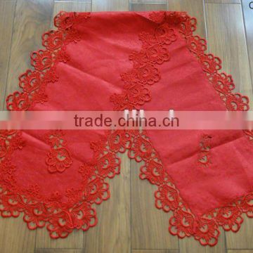fancy red lace table runners