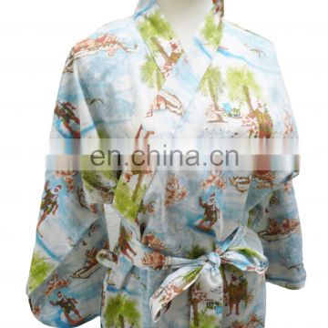 Chinavictor Summer Wear 100% Cotton Women Adult One Size Japanese Peignoir