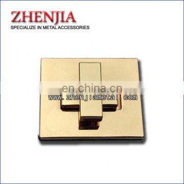 gold plated turn lock for handbags