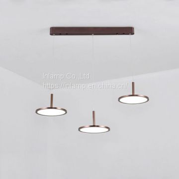 Metal Acrylic Pendant Lamps with 3 Heads Lights