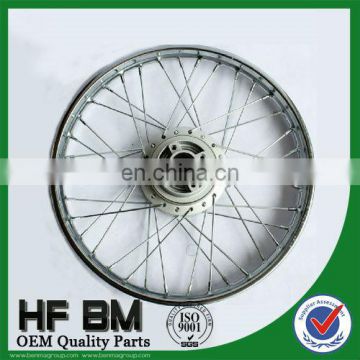 WAVE125 1.6*17" #10 spoke front wheel rim motorcycle with steel material,top quality,different sizes