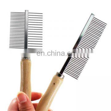 Manufacturer wholesale dog dematting tools wooden dog comb