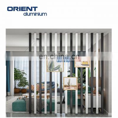 High Quality Performance Powder Coating vertical post room fencing/ Aluminum Decorative Screen Modern Style Room Metal Divider
