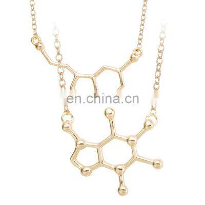 925 Sterling Silver Chemical Structure Molecule DNA Necklaces