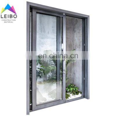 Heavy duty sliding door with shutter metal handle double glazed for bed room / Living room