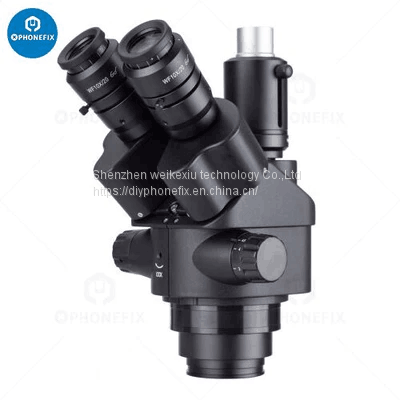 AmScope 7X-45X Continuous-Zoom Trinocular Stereo Microscope Head