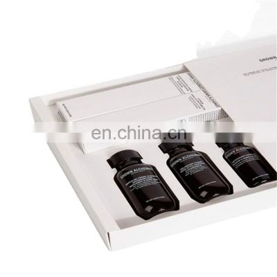 Luxury White Brand Logo Hinged Lid  Inlay Empty Paper Cardboard Gift Cosmetic Box Packaging With Ribbon
