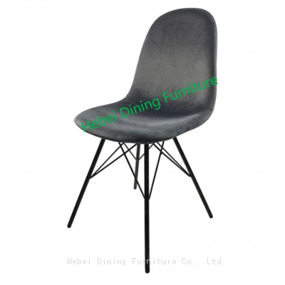 Dining Furniture Factory Direct Supply No Armchair Metal Leg Chairs Velvet Chair Dining Chair