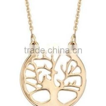14kt Yellow Gold Tree of Life Pendant Necklace for Wholesale