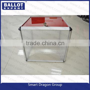 SE-BXA005 acrylic red ballot box , election ballot box