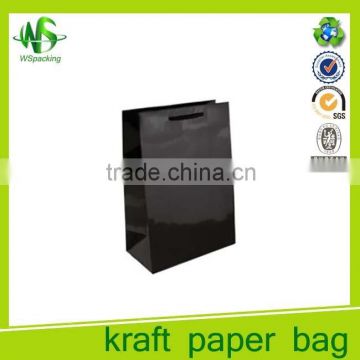 Recycled plain shopping kraft bag with cotton handle