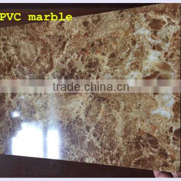 CHINA hot products uv surface pvc imitation marble sheet very easy to installing