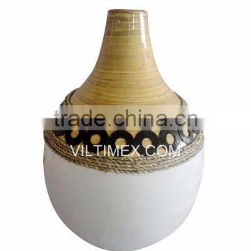 Bamboo flower vase for home decor