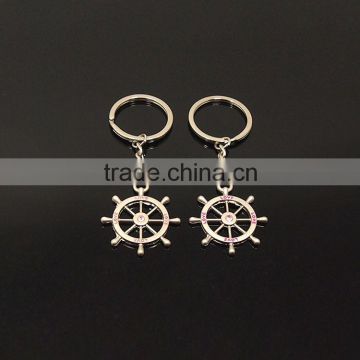 Manufacture cheap fashion small gift custom neck strap brass key chain