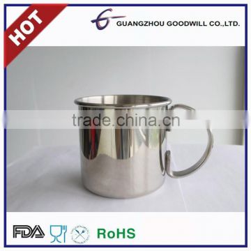 500ml Stainless steel glossy silk Mug with handle