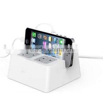 Hot sale 2 outlet usb smart power strip with 5 USB charger