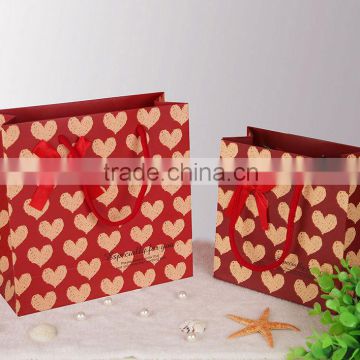 Custom Gift Paper Bag With Hook Handle/Shopping PaperBag