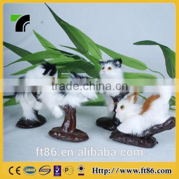 A litter of kittens Children's toys animal model fur animals animated Pointed ears cat toy